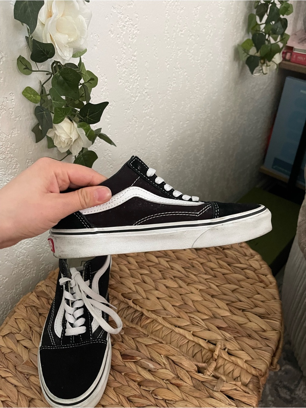 Vans Black & White Old Skool Skate Sneakers - Picture 5 of 8